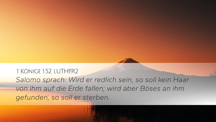 1 Könige 1:52 LUTH1912 Bible Verse Image