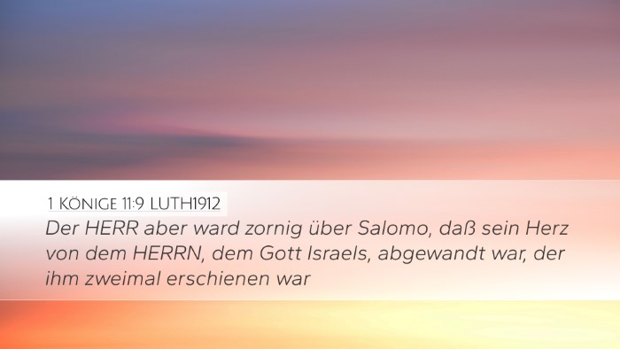 1 Könige 11:9 LUTH1912 Bible Verse Image
