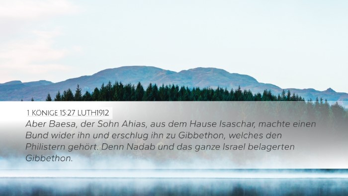 1 Könige 15:27 LUTH1912 Bible Verse Image