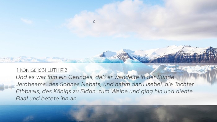 1 Könige 16:31 LUTH1912 Bible Verse Image
