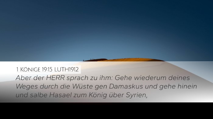 1 Könige 19:15 LUTH1912 Bible Verse Image