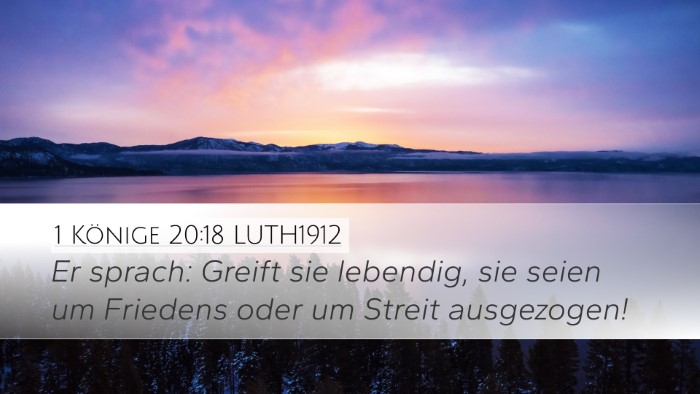1 Könige 20:18 LUTH1912 Bible Verse Image