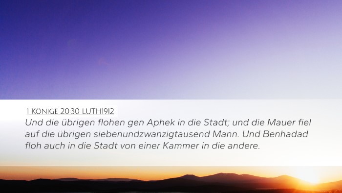 1 Könige 20:30 LUTH1912 Bible Verse Image