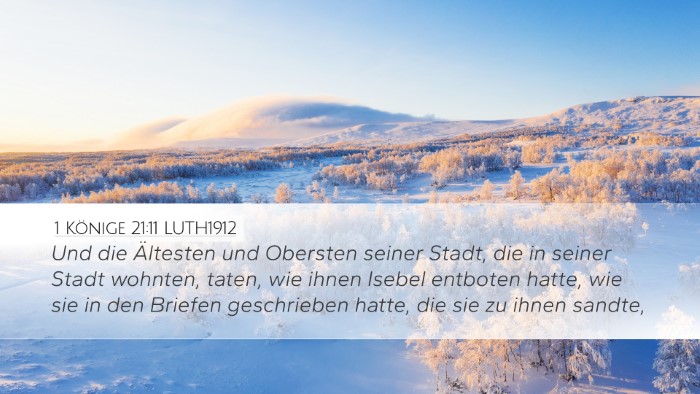 1 Könige 21:11 LUTH1912 Bible Verse Image