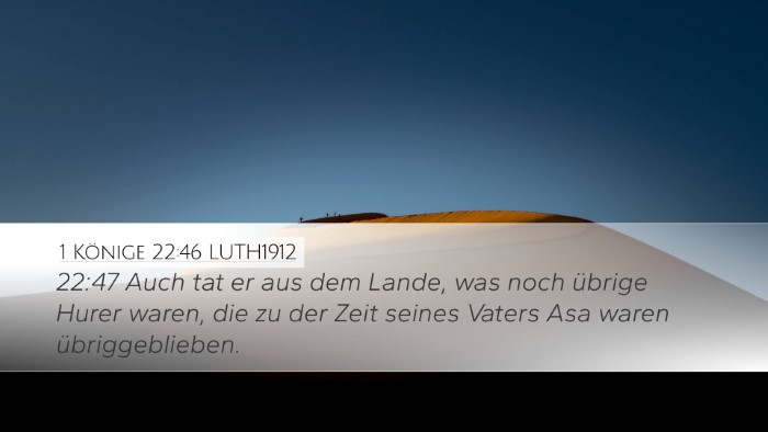 1 Könige 22:46 LUTH1912 Bible Verse Image
