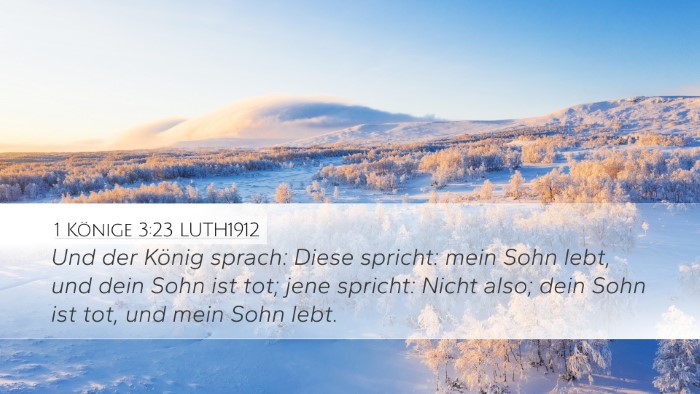 1 Könige 3:23 LUTH1912 Bible Verse Image