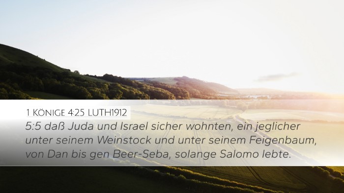 1 Könige 4:25 LUTH1912 Bible Verse Image