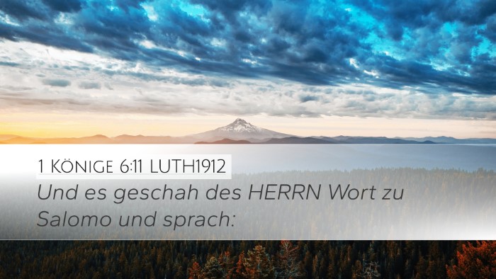 1 Könige 6:11 LUTH1912 Desktop Wallpaper - Und es geschah des HERRN Wort zu Salomo und - Desktop Bible Verse Wallpaper