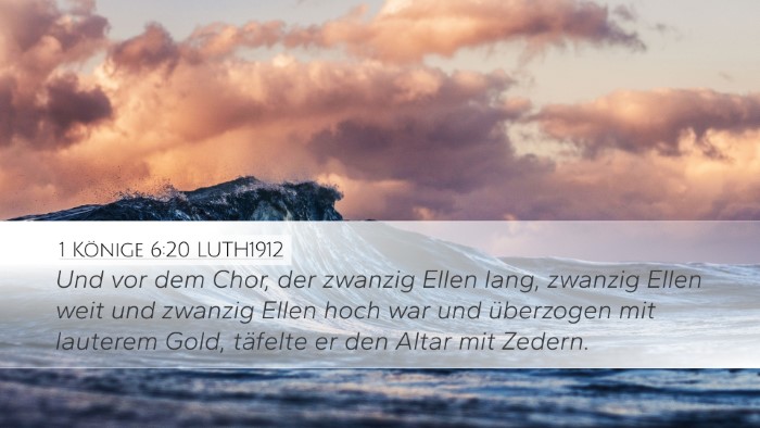 1 Könige 6:20 LUTH1912 Bible Verse Image