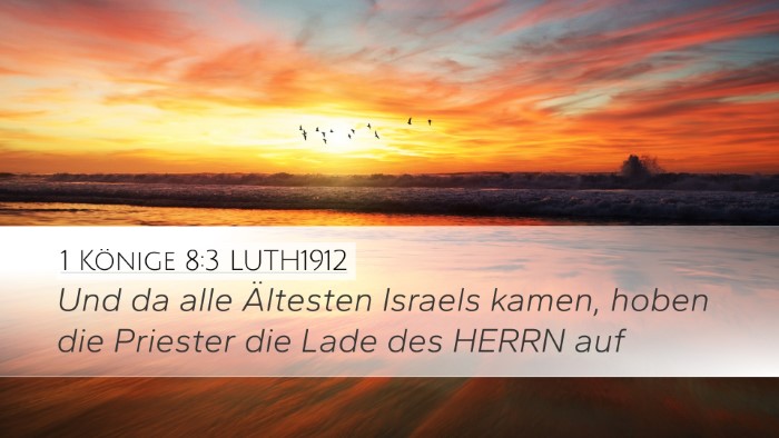 1 Könige 8:3 LUTH1912 Desktop Wallpaper - Und da alle Ältesten Israels kamen, hoben die - Desktop Bible Verse Wallpaper
