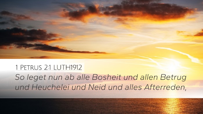 1 Petrus 2:1 LUTH1912 Bible Verse Image