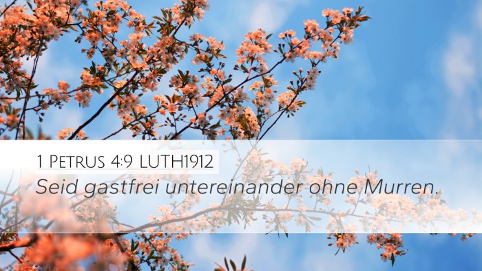 1 Petrus 4:9 LUTH1912 Bible Verse Image