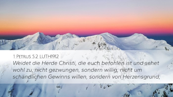 1 Petrus 5:2 LUTH1912 Bible Verse Image