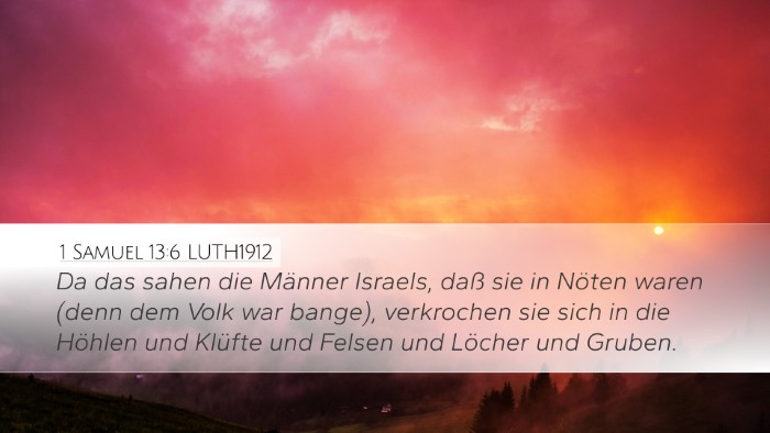 1 Samuel 13:6 LUTH1912 Bible Verse Image