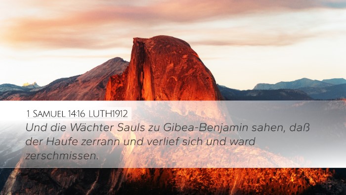 1 Samuel 14:16 LUTH1912 Bible Verse Image