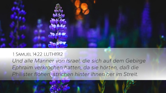 1 Samuel 14:22 LUTH1912 Bible Verse Image