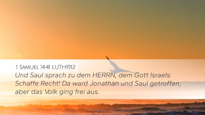 1 Samuel 14:41 LUTH1912 Bible Verse Image