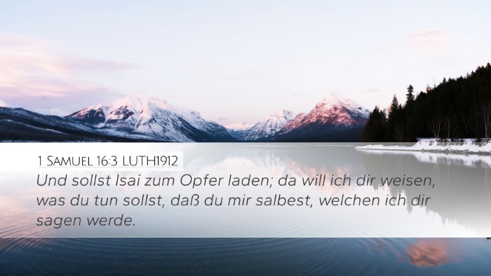 1 Samuel 16:3 LUTH1912 Bible Verse Image