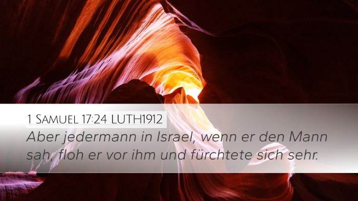1 Samuel 17:24 LUTH1912 Desktop Wallpaper - Aber jedermann in Israel, wenn er den Mann sah, - Desktop Bible Verse Wallpaper