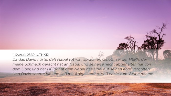 1 Samuel 25:39 LUTH1912 Bible Verse Image