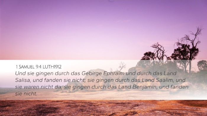 1 Samuel 9:4 LUTH1912 Desktop Wallpaper - Und sie gingen durch das Gebirge Ephraim und - Desktop Bible Verse Wallpaper