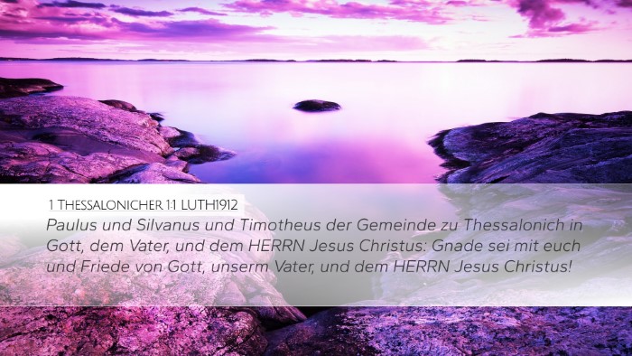 1 Thessalonicher 1:1 LUTH1912 Bible Verse Image