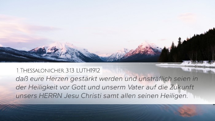 1 Thessalonicher 3:13 LUTH1912 Bible Verse Image