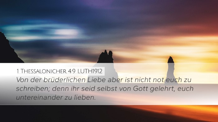 1 Thessalonicher 4:9 LUTH1912 Bible Verse Image