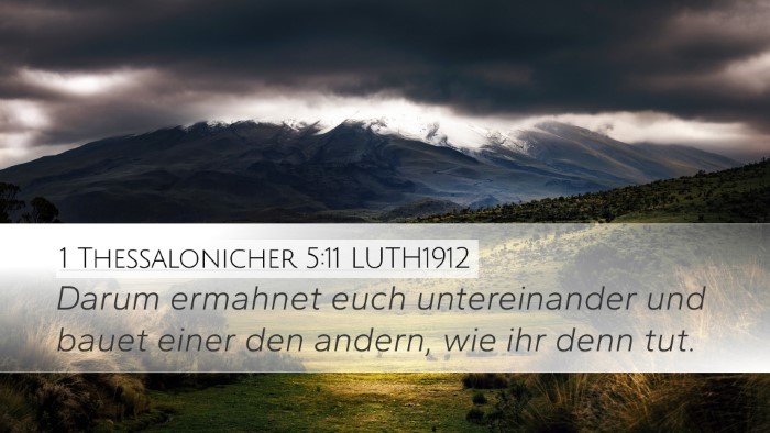 1 Thessalonicher 5:11 LUTH1912 Bible Verse Image