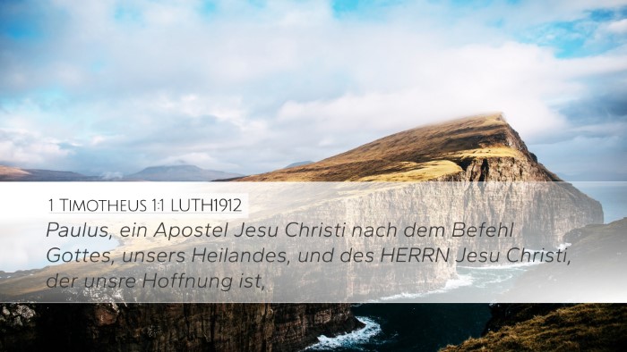 1 Timotheus 1:1 LUTH1912 Bible Verse Image