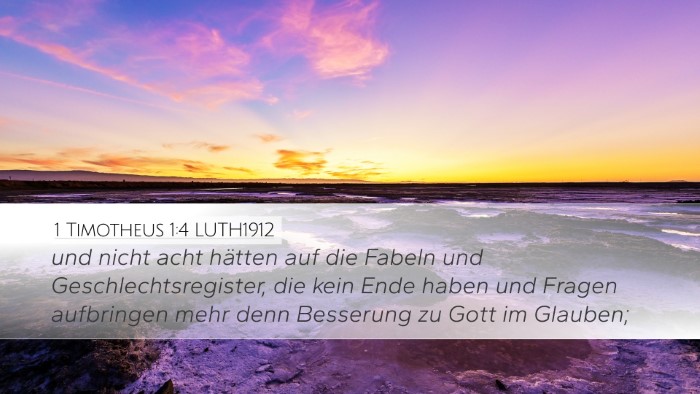 1 Timotheus 1:4 LUTH1912 Bible Verse Image