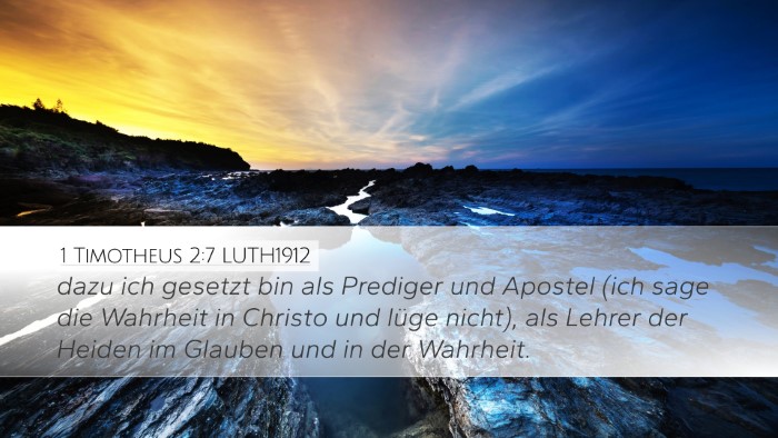 1 Timotheus 2:7 LUTH1912 Bible Verse Image