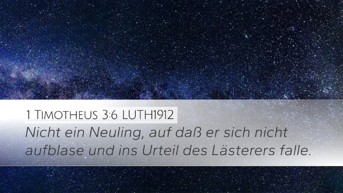 1 Timotheus 3:6 LUTH1912 Bible Verse Image