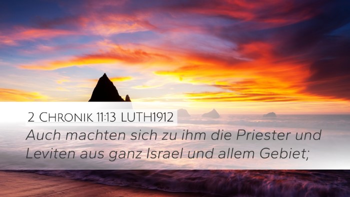 2 Chronik 11:13 LUTH1912 Bible Verse Image
