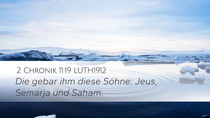 2 Chronik 11:19 LUTH1912 Bible Verse Image