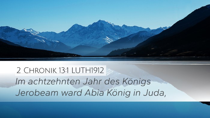 2 Chronik 13:1 LUTH1912 Bible Verse Image