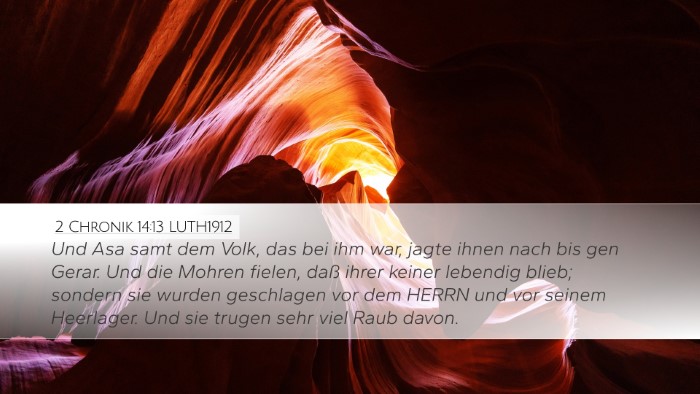 2 Chronik 14:13 LUTH1912 Bible Verse Image