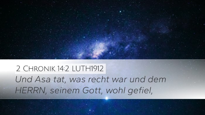 2 Chronik 14:2 LUTH1912 Bible Verse Image
