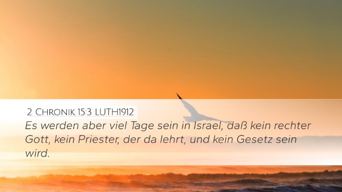 2 Chronik 15:3 LUTH1912 Bible Verse Image