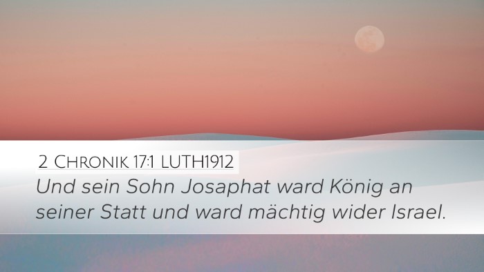 2 Chronik 17:1 LUTH1912 Bible Verse Image