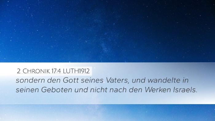 2 Chronik 17:4 LUTH1912 Desktop Wallpaper - sondern den Gott seines Vaters, und wandelte in - Desktop Bible Verse Wallpaper