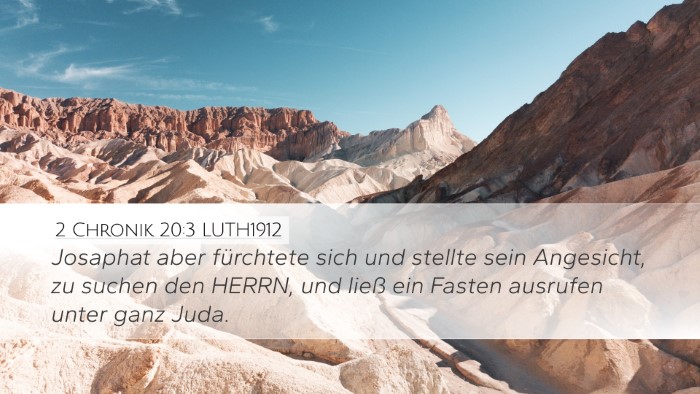2 Chronik 20:3 LUTH1912 Bible Verse Image