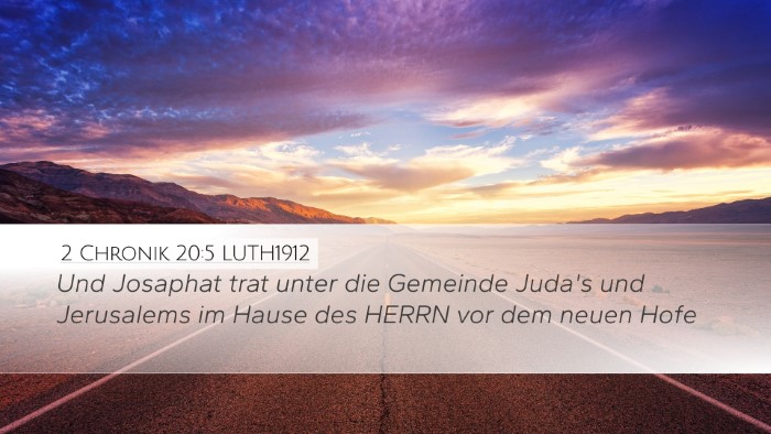 2 Chronik 20:5 LUTH1912 Bible Verse Image