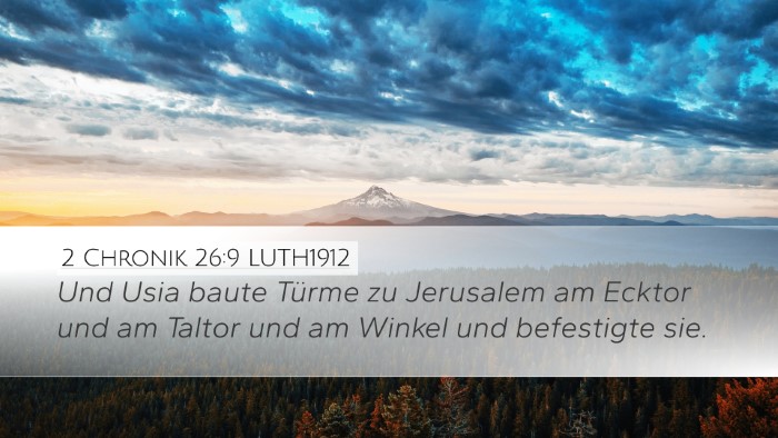 2 Chronik 26:9 LUTH1912 Bible Verse Image