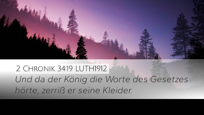 2 Chronik 34:19 LUTH1912 Bible Verse Image