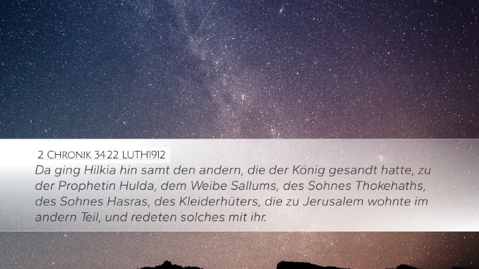 2 Chronik 34:22 LUTH1912 Bible Verse Image