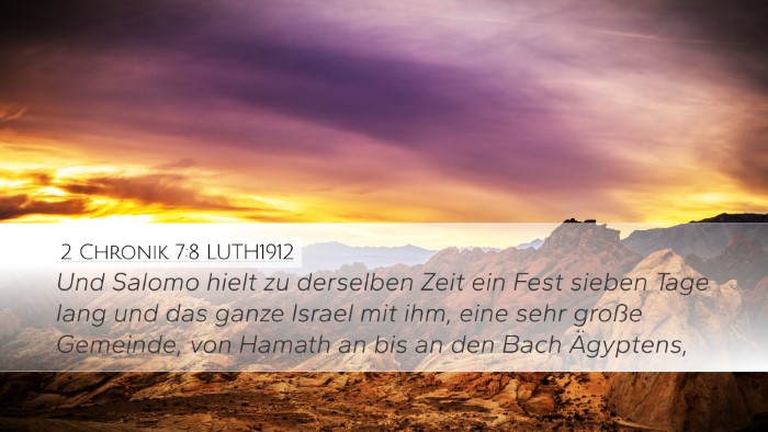 2 Chronik 7:8 LUTH1912 Bible Verse Image