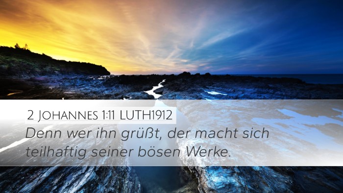 2 Johannes 1:11 LUTH1912 Bible Verse Image