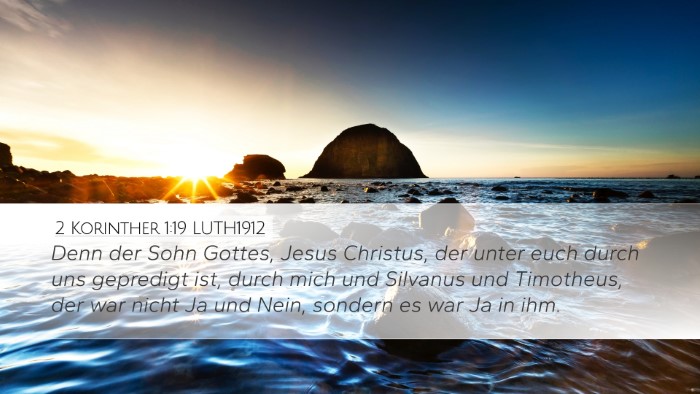 2 Korinther 1:19 LUTH1912 Bible Verse Image