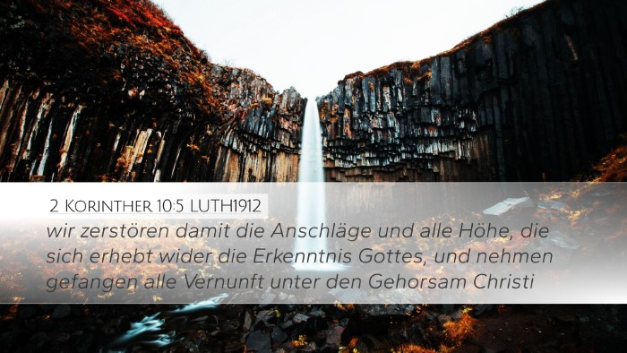 2 Korinther 10:5 LUTH1912 Bible Verse Image